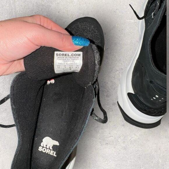 Sorel Women's Black and White Sneakers - Picture 4 of 6